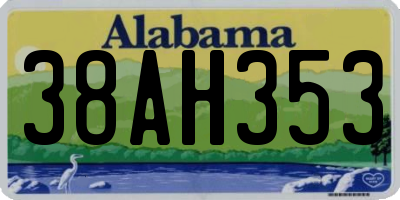 AL license plate 38AH353