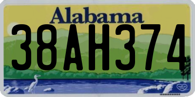 AL license plate 38AH374
