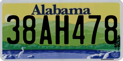 AL license plate 38AH478