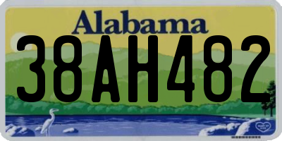AL license plate 38AH482