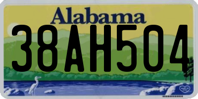 AL license plate 38AH504