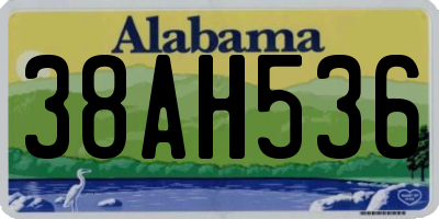 AL license plate 38AH536