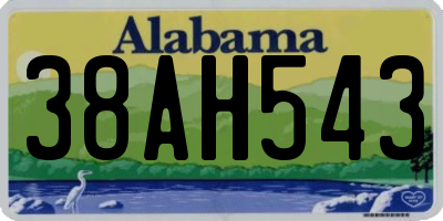 AL license plate 38AH543