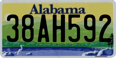 AL license plate 38AH592
