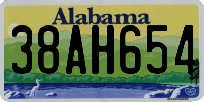 AL license plate 38AH654