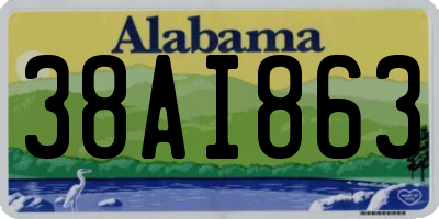 AL license plate 38AI863