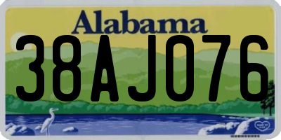 AL license plate 38AJ076