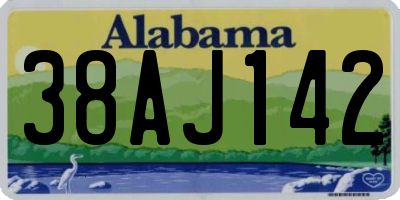 AL license plate 38AJ142