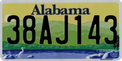 AL license plate 38AJ143