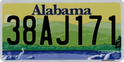 AL license plate 38AJ171