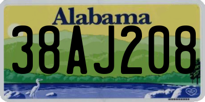 AL license plate 38AJ208