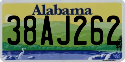 AL license plate 38AJ262