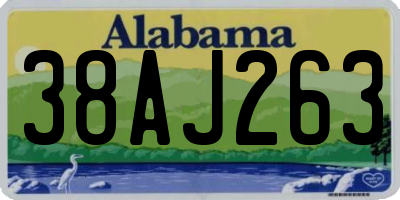 AL license plate 38AJ263