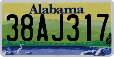 AL license plate 38AJ317