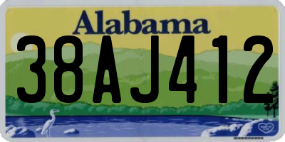 AL license plate 38AJ412