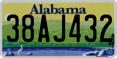 AL license plate 38AJ432