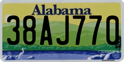 AL license plate 38AJ770