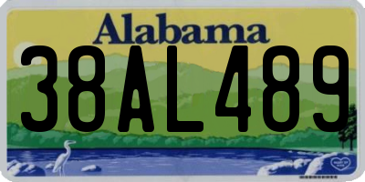 AL license plate 38AL489
