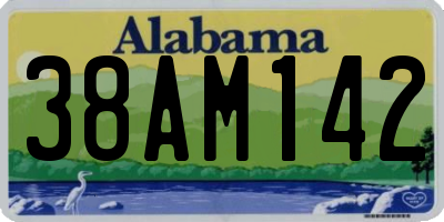 AL license plate 38AM142