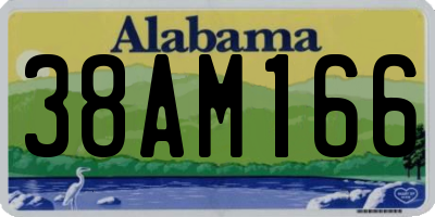 AL license plate 38AM166