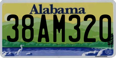 AL license plate 38AM320