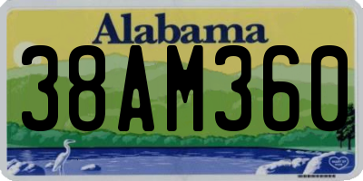 AL license plate 38AM360