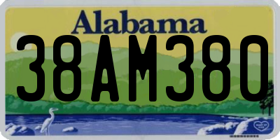 AL license plate 38AM380