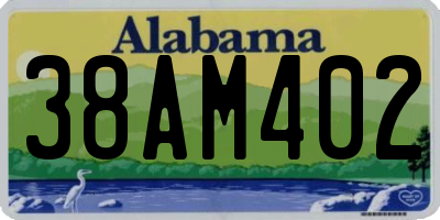 AL license plate 38AM402