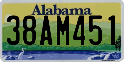 AL license plate 38AM451