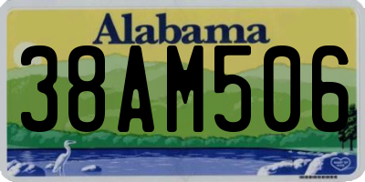 AL license plate 38AM506