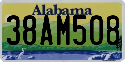 AL license plate 38AM508