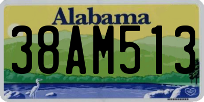 AL license plate 38AM513