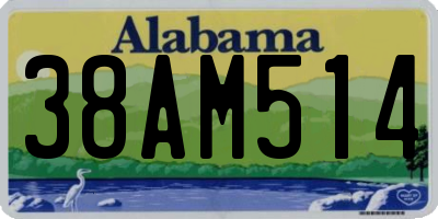 AL license plate 38AM514