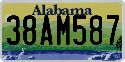 AL license plate 38AM587