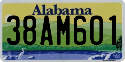 AL license plate 38AM601