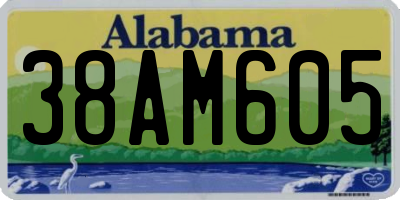 AL license plate 38AM605