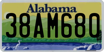 AL license plate 38AM680