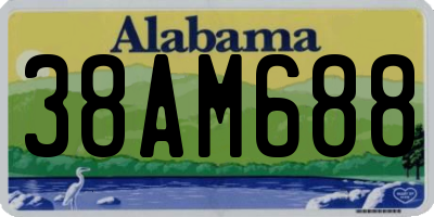 AL license plate 38AM688