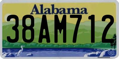 AL license plate 38AM712