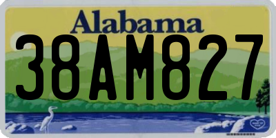 AL license plate 38AM827