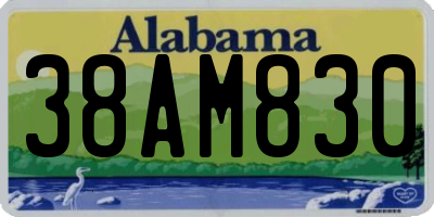 AL license plate 38AM830