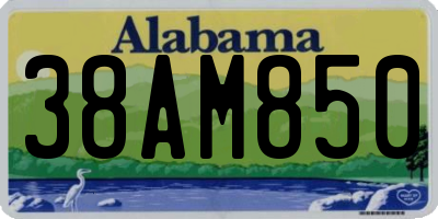 AL license plate 38AM850
