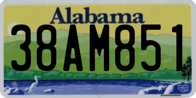 AL license plate 38AM851