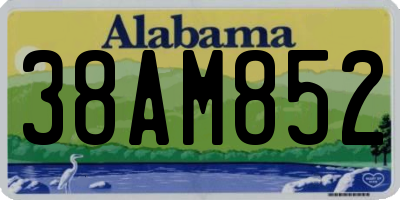 AL license plate 38AM852