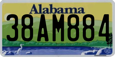 AL license plate 38AM884