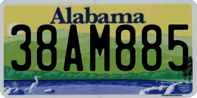 AL license plate 38AM885