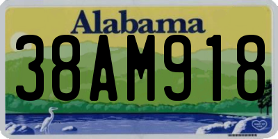 AL license plate 38AM918
