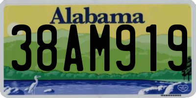 AL license plate 38AM919