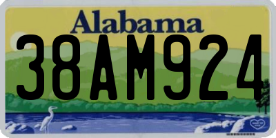 AL license plate 38AM924