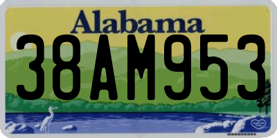 AL license plate 38AM953